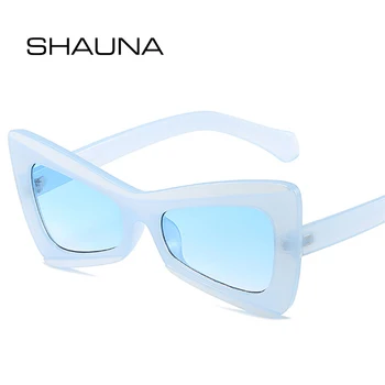 Двухцветные солнцезащитные очки SHAUNA в стиле ретро 