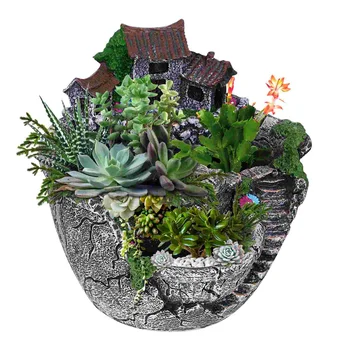 Декоративный цветочный горшок, контейнер для кактусов, кронштейн для плантатора, держатель для посадки суккулентов, мини-кашпо из смолы