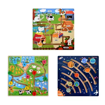 Деревянные игрушки-лабиринты, игрушка-головоломка Fine Motor Planet для мальчиков и девочек дошкольного возраста