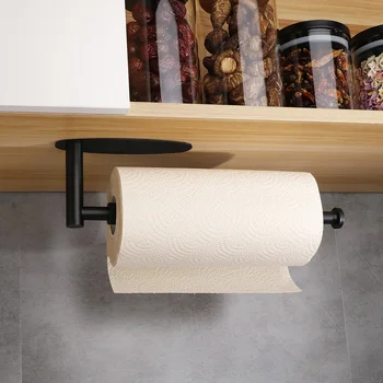 Держатель для бумажных полотенец из нержавеющей стали, Клейкий держатель для туалетной бумаги в рулоне Без дырокола, Подставка для туалетной бумаги в рулоне для туалетных салфеток в ванной комнате
