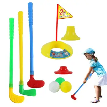 Детский набор для гольфа, игрушка для мини-гольфа для игр на свежем воздухе, интерактивный набор для занятий спортом и досуга в детском саду для мальчиков и