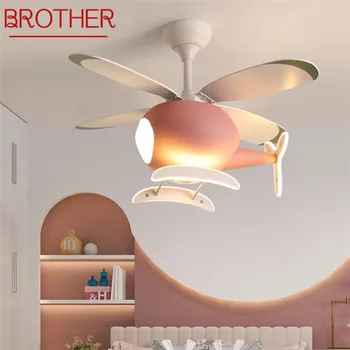 Детский потолочный вентилятор BROTHER Светильник Nordic Fan Light Персонализированный Креативный СВЕТОДИОДНЫЙ Ресторан Спальня Кабинет С легким потолочным вентилятором