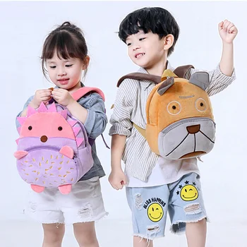 Детский школьный рюкзак для мальчиков и девочек, детский сад 2-4 лет, плюшевый рюкзак унисекс, портативная школьная сумка с героями мультфильмов, детский рюкзак