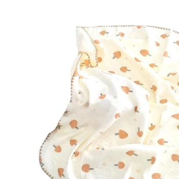 Детское одеяло, Муслиновое хлопковое Детское одеяло, универсальное Легкое и дышащее одеяло, детское обертывание, подарок для душа младенцев