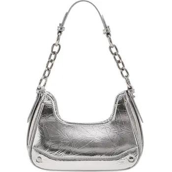 Дизайн, плиссированная текстура, женская сумка на цепочке, сумка подмышками, высококачественная сумка через плечо в стиле ретро, женская сумка
