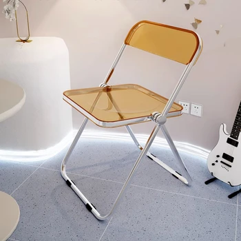 Дизайнерские обеденные стулья для кухни, гостиной, Складные Современные минималистичные обеденные стулья для вечеринок, Прозрачная Свадебная мебель Silla DQ