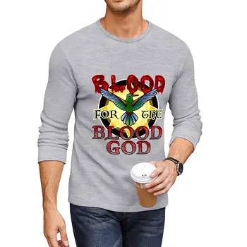 Длинная футболка New Blood for the Blood God, забавные футболки, черная футболка, эстетичная одежда, блузка, футболка для мужчин