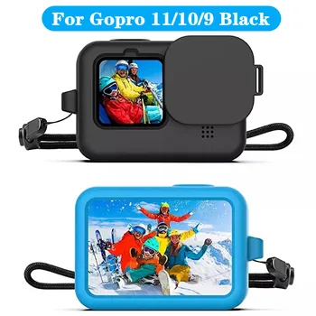 Для Gopro Hero 11 9 Черный мягкий силиконовый чехол для Go pro Hero 10 Силиконовый защитный чехол для камеры с полным покрытием