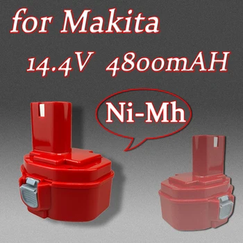 Для Makita 14.4V Электроинструмент Аккумулятор 4800mah Ni-MH Аккумуляторные Дрели-шуруповерты Аккумулятор 1420 1433 1434 1435 6337D
