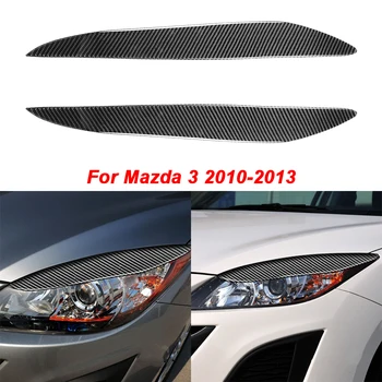 Для Mazda 3 2010 2011 2012 2013 Фара из углеродного волокна, крышка для бровей, век, внешняя отделка, настройка Pegatinas Para Coches