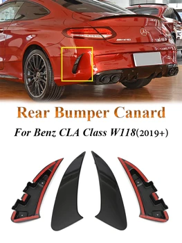 Для Mercedes Benz CLA Class W118 Щитки Заднего Бампера Canard Sport C118 X118 CLA200 CLA220 CLA250 2019 + Глянцево-Черные Автомобильные Аксессуары