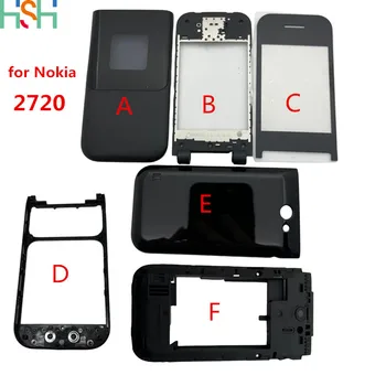 для Nokia 2720 Задняя крышка батарейного отсека со средней рамкой, новый полный корпус