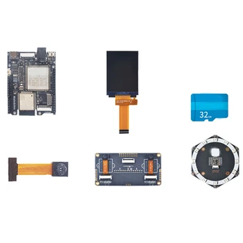 Для Sipeed Maix Duino Development Board K210 RISC-V AI + Модуль с 2,4-дюймовым Экраном + Микрофонная матрица + Бинокулярная камера + TF-карта
