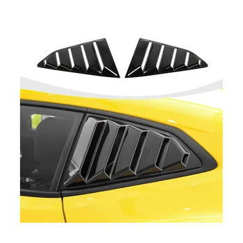 Жалюзи на задние боковые стекла для Chevrolet Camaro 2017-2023 Аксессуары для жалюзи, ABS Углеродное волокно
