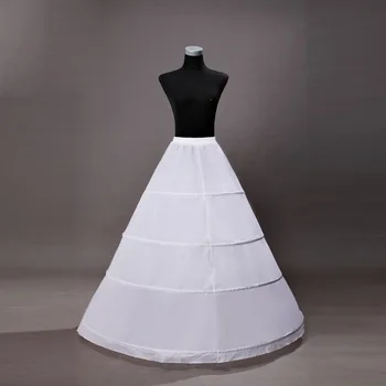 Женские белые нижние юбки трапециевидной формы с 6 обручами, нижняя юбка длиной до пола, кринолин-слип для бального платья, свадебное платье