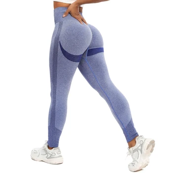 Женские леггинсы для подтяжки ягодиц, тренировочные брюки для йоги с рюшами, бесшовные леггинсы с высокой талией, компрессионные колготки для спортзала