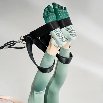 Женские нескользящие силиконовые носки с пальцами на ногах для танцевальных видов спорта, носки с глубоким вырезом на полу, хлопковые носки для пилатеса, йоги, короткие чулки на щиколотке