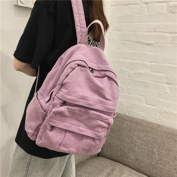 Женский рюкзак большой емкости, женская школьная сумка для девочек-подростков, рюкзак для ежедневного отдыха, повседневные холщовые школьные сумки mochila, твердые