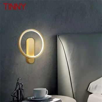 Жестяная латунь Настенный светильник Nordic Modern Gold, бра, простой дизайн, светодиодная подсветка в помещении Для украшения дома