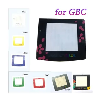 Замена для игровой консоли GBC пластикового зеркала с цветным рисунком панели лицевой рамки защитной пленки для экрана Замена аксессуаров