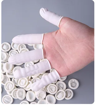 Защитные перчатки из натурального каучука, Латексные накладки для пальцев, Прочные Инструменты, Одноразовые защитные перчатки для пальцев