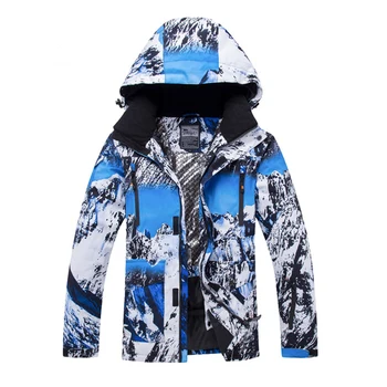 Зимняя лыжная куртка для мужчин, теплые толстые ветрозащитные Водонепроницаемые куртки с капюшоном для занятий спортом на открытом воздухе, мужское лыжное снаряжение, большой размер 4XL