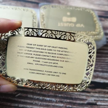 изготовленные на заказ металлические карты из золотой фольги, визитная карточка из серебряного металла, открытка / свадебная открытка / благодарственная открытка