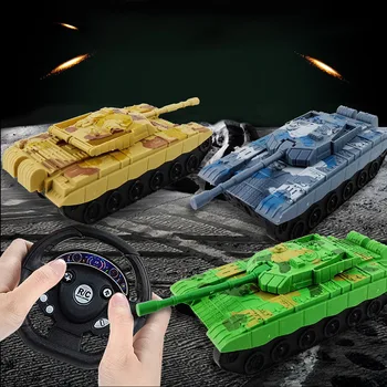 Имитация рулевого колеса танка, Игрушечный танк с дистанционным управлением, головоломка, боевая игра, Беспроводная модель военного танка, Игрушки для мальчиков, подарки