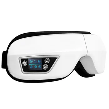 Инструмент для массажа глаз 6D Умные очки Bluetooth Прессотерапия Нагревание Горячий точечный массаж Вибрация Уход за глазами против темных кругов USB