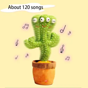 Интерактивная обучающая и музыкальная игрушка Intelligent Cactus для детей, которые могут танцевать, записывать и весело разговаривать