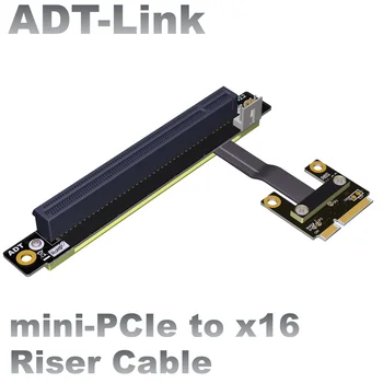 Кабель ADT-Link mini-PCIe к x16 Riser Cable Gen3.0 Беспроводная сетевая карта К видеокарте расширения PCI-E x16 Внешний адаптер mPCIe