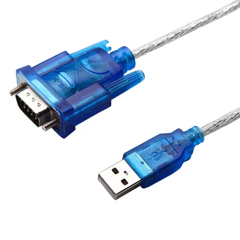 Кабель-адаптер USB-RS232 COM DB9 конвертер 75-сантиметровый кабель-конвертер синего цвета с последовательным подключением для Win 7