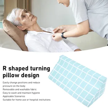 Клиновидная подушка R-образной формы, Мягкая, удобная, съемная, легко моющаяся, от пролежней, Поворотная Клиновидная подушка для боковых спальных мест, Клиновидная подушка