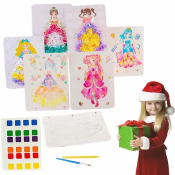Книжки-раскраски, 3D Мультяшная раскраска, Книжка-одевалка, игрушка-головоломка с ручной росписью, Роспись проколов, развивающие игрушки Для тыкания и рисования