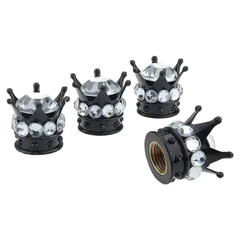 Колпачки для шин Princess со стразами из 4 частей, украшение для шин/ колес автомобиля кристаллами