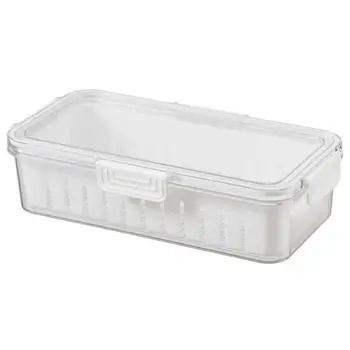 Компактный контейнер для хранения в холодильнике Компактный штабелируемый ящик для хранения свежести морепродуктов в холодильнике