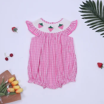 Комплект детской одежды Летний Розовый Халат StrawberryCute Kid Bubble Fashion Детский Наряд на День рождения, Одежда для отдыха, Цельный Комбинезон