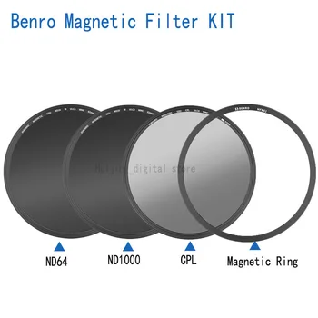 Комплект Магнитных Круглых Фильтров Benro cpl & ND64 & ND1000 и Магнитное Кольцо 49 52 58 62 67 72 77 82 мм