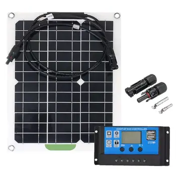 Комплект солнечных панелей Гибкая монокристаллическая солнечная панель Комплект солнечных панелей с контроллером заряда 40A PWMs для автофургона-фургона