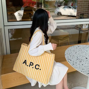 Корейская модная сумка-шоппер для женщин, холщовые сумки для покупок, большая вместительная сумка для покупок ярких цветов с надписью в корейском стиле