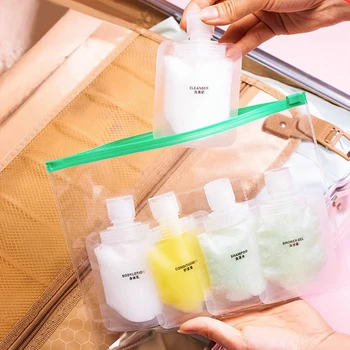 Косметический лосьон GIANXI, сумки многоразового использования, тюбик с откидывающимся верхом, мешочек для шампуня, средство для мытья тела, дорожные пустые пакеты для розлива в бутылки