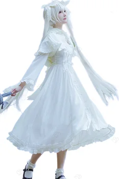 Косплей-костюм Касугано Сора для женщин, девочек, взрослых, аниме, одежда для вечеринки в честь Хэллоуина, Белое платье Феи