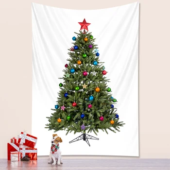 Красивая Рождественская елка Большого размера, украшение для спальни, Новогодняя вечеринка, Гобелен, Настенный гобелен, декоративный матрас в богемном стиле