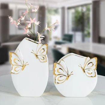 Креативная Керамическая ваза в китайском стиле, Цветочный горшок с сухоцветами, Украшение дома в гостиной, Современные Декоративные вазы, Подарок для домашнего декора.