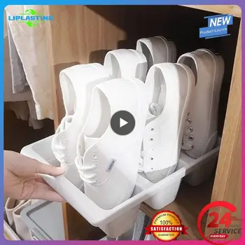 Креативная подставка для обуви, Пластиковый вертикальный ящик для хранения обуви, Пылезащитный держатель для обуви для дома, прочный и безопасный, сохраняет обувь в порядке.