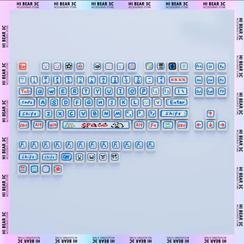 Креативные Колпачки для ключей ручной росписи Сублимация XDA Высота 127 клавиш PBT Колпачок для клавиатуры Набор колпачков для клавиатуры Персонализированные Аксессуары для ПК Геймеров