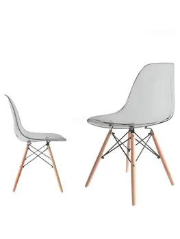 Креативный подлокотник кресла для отдыха пластиковый кристально прозрачный обеденный стул простой современный модный офисный стул для кофейни