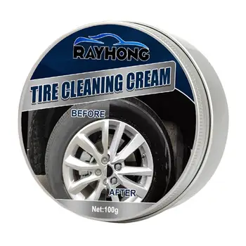 Крем для чистки автомобильных шин, паста для чистки резиновых шин с губкой для автомобилей, Средства для чистки шин, колеса, резиновый блеск для шин для