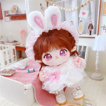 Кролик белое платье rabbit детская ночная рубашка 20 см костюм 20 см детская одежда star хлопковая одежда для кукол