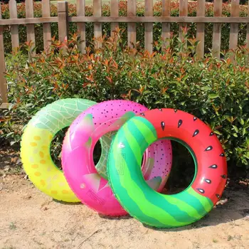 Круг для плавания Мягкое кольцо для бассейна с рисунком арбуза из ПВХ, надувное кольцо для бассейна, плавающая игрушка для водных видов спорта